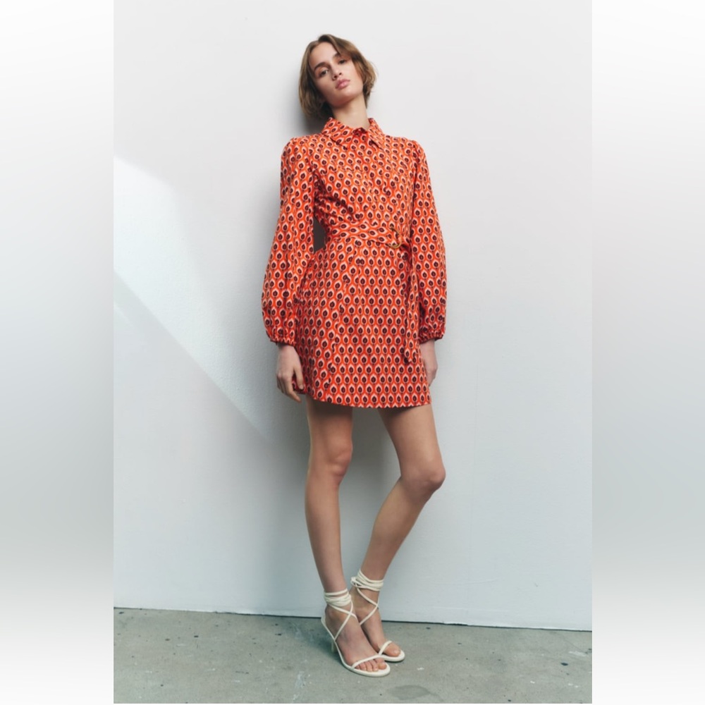 Zara printed short dress